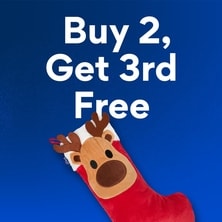 Buy 2 and get the third free on toys, clothing, and more