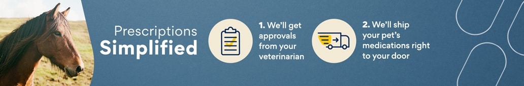 Prescriptions Simplified 1. We'll get approvals from your veterinarian 2. We'll ship your pet's medications right to your door