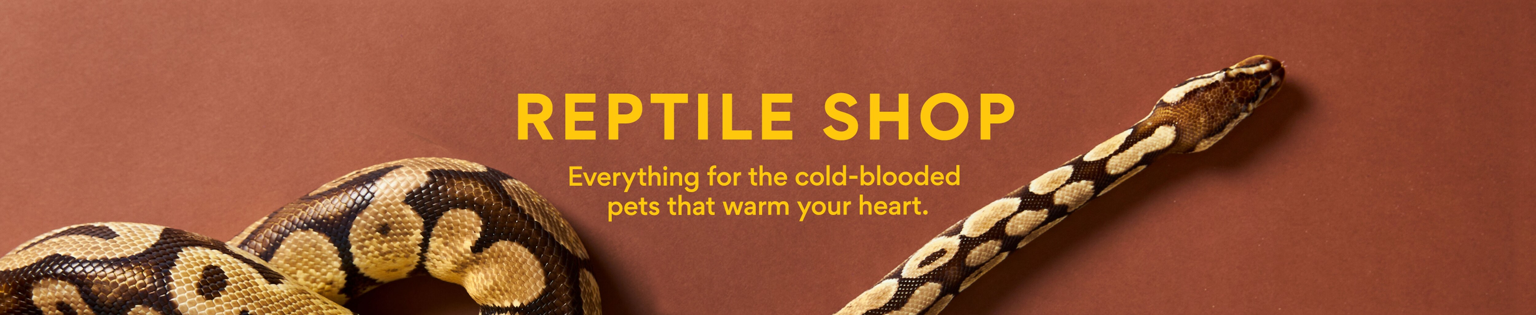 Reptile Shop. Everything for the cold-blooded pets that warm your heart.