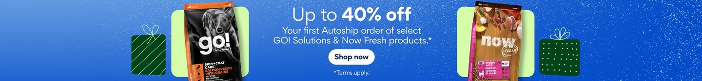 up to 40% off your first autoship of select go and now fresh products. shop now
