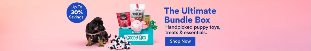 The Ultimate Bundle Box. Handpicked puppy toys, treats & essentials. Shop Now.