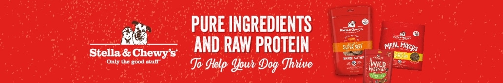Stella & Chewy's. Pure Ingredients and Raw Protein. To Help Your Dog Thrive