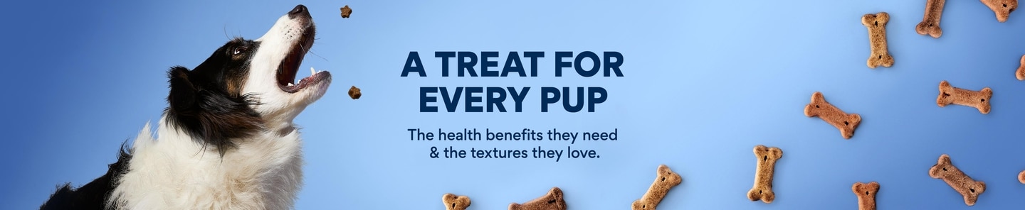 A Treat For Every Pup. The health benefits they need & textures they love.