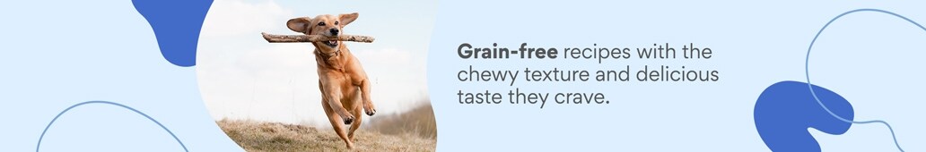 Grain-free recipes with the chewy texture and delicious taste they crave.