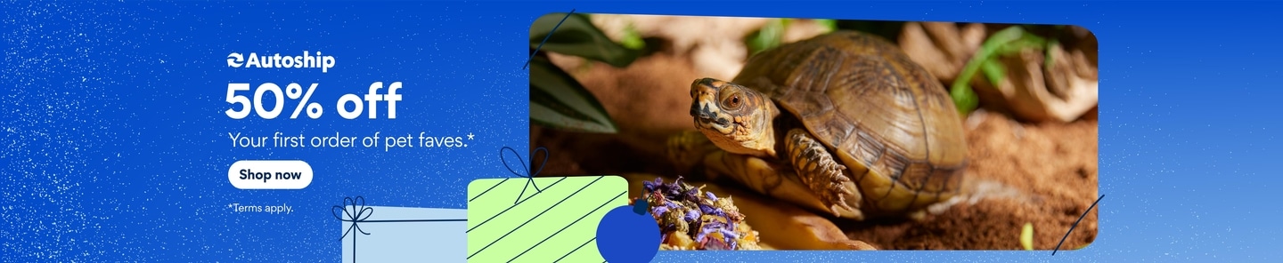 Save 50% off your first reptile autoship order