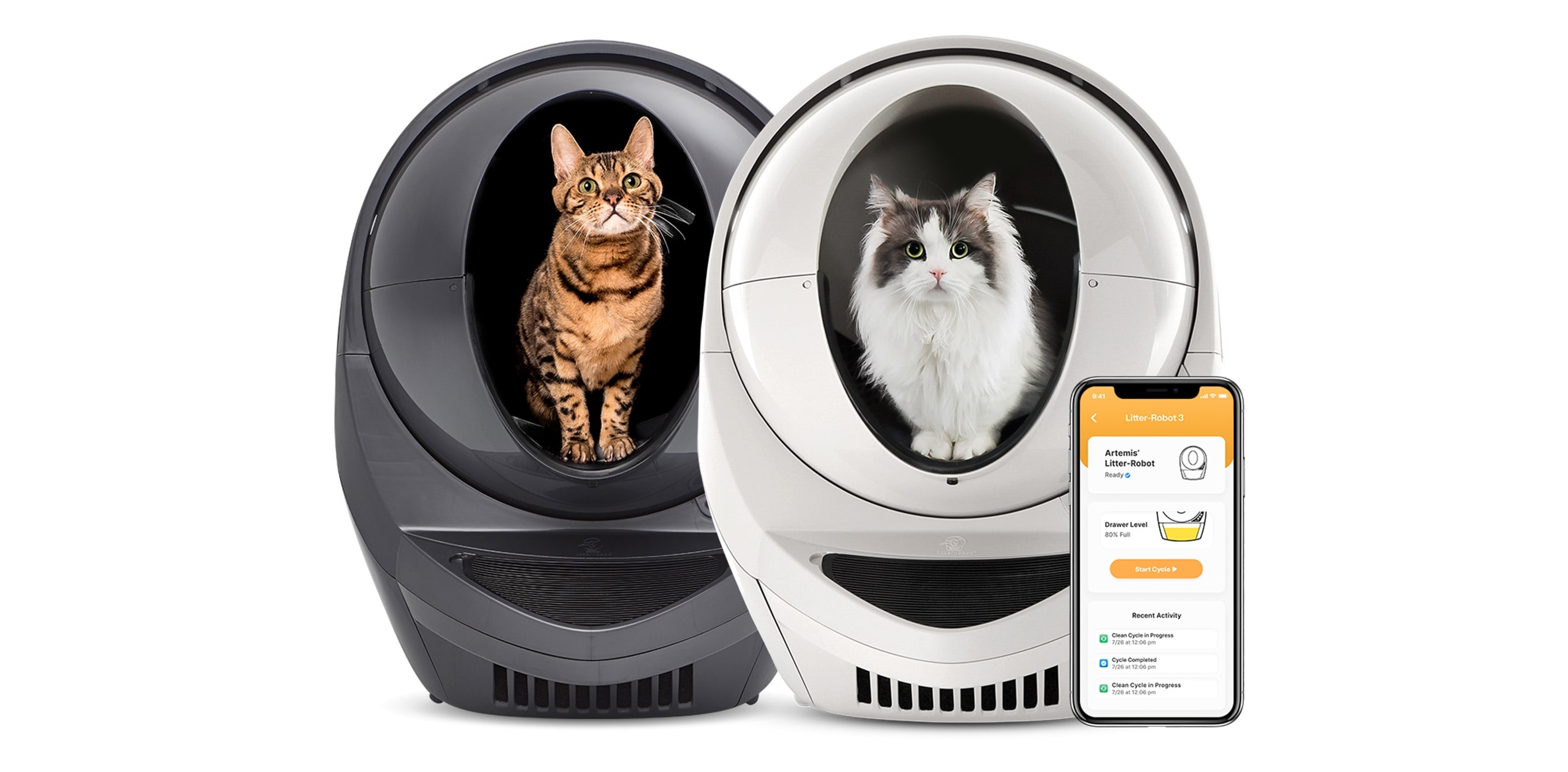 LITTER-ROBOT 3 WiFi Enabled Automatic Self-Cleaning Cat Litter Box, Grey Chewy.com