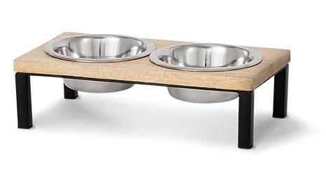 Top Paw Food & Water Bowls  Floating Gold Stainless Steel Bowls & Black  Stand - Dog < Fred Studio Photo