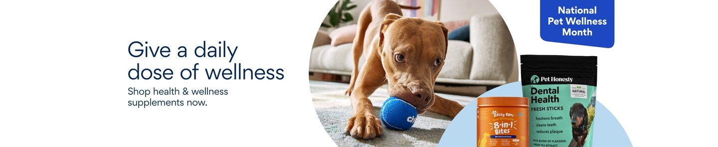 Give a daily dose of wellness. Shop health & wellness supplements now. National Pet Wellness Month.
