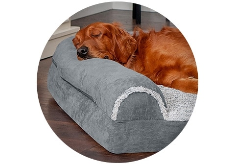 Furhaven Pet Bed for Dogs and Cats - Plush and Suede Sofa-Style Solid Slab Orthopedic Dog Bed, Removable Machine Washable Cover, Espresso Furhaven SofasChaises KP4