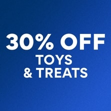 30% off toys and treats