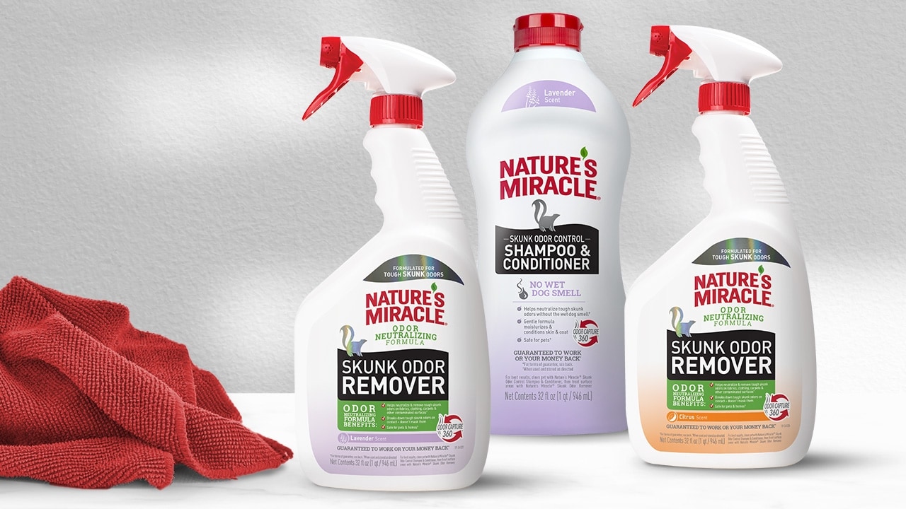 Nature's Miracle Lavender Scented Skunk Odor Control Shampoo & Conditioner  for Pets, 32 fl. oz.