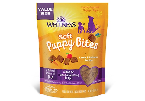 Wellness Soft Puppy Bites Lamb & Salmon Recipe Grain-Free Dog Treats (10)