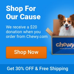 Order your Pet Food at Chewy.com and Cherished Tails Senior Sanctuary will get a $20 donation!