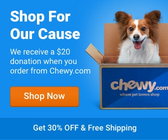 Order your Pet Food at Chewy.com and BARC Humane Society will get a $20 donation!